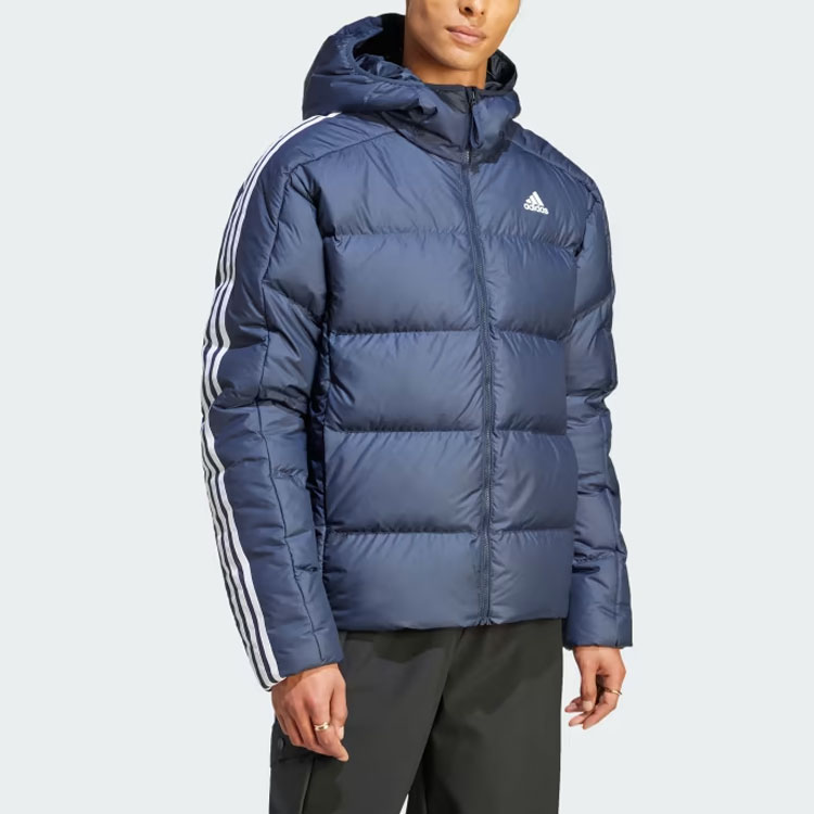 ESSENTIALS Пуховик Мужской Чернильно-синий Adidas — фото 3