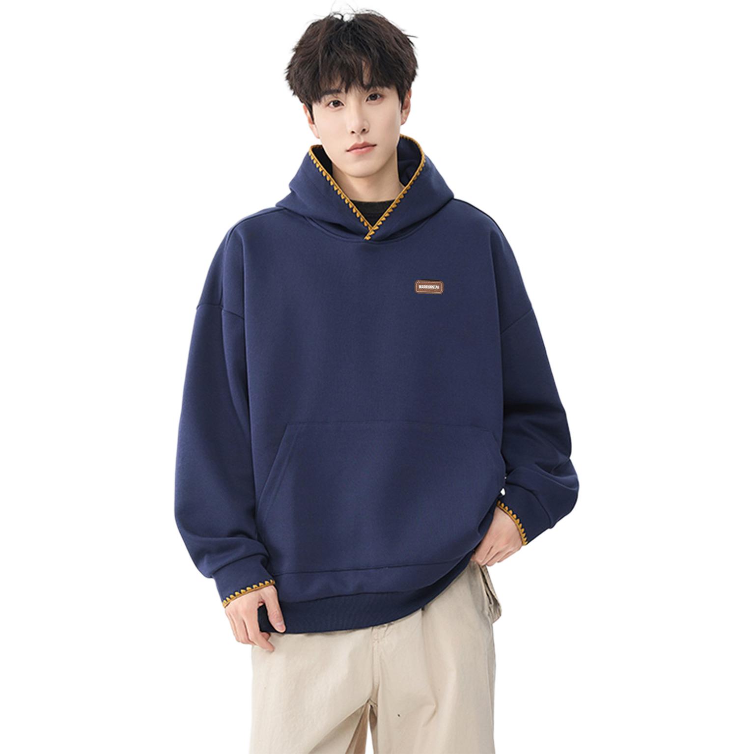 

Толстовка Unisex Hooded Moderate Regular WARRIOR, темно-синий[free diy badge]