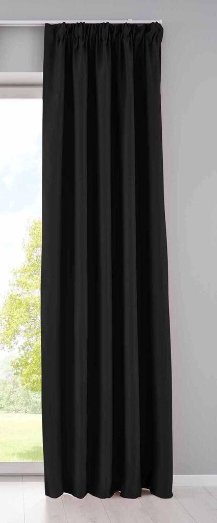 

Непрозрачная штора "NewYork" потайные петли черная ВxШ 225x295 см в упаковке 1 шт. термоштора плотная штора плотная звукопоглощающая лента с рюшами подхваты, 202020610 Astek, черный