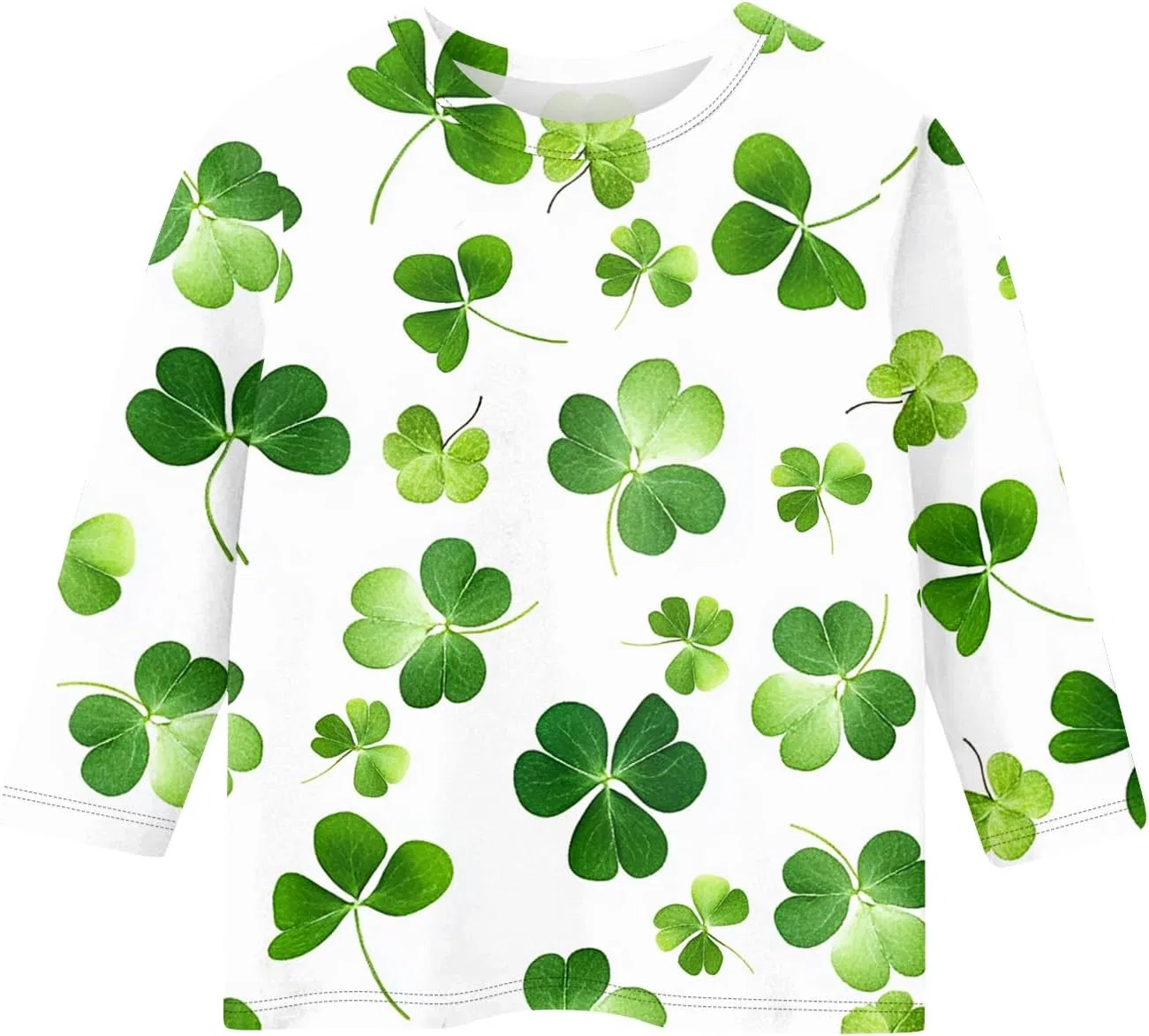 Футболка с принтом St. Patrick's Day, 3/4 рукав, Generic, бирюзовый — фото 3