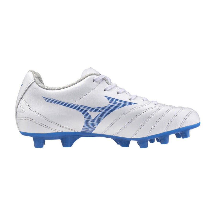 Бутсы для футбола Mizuno Monarcida Neo III Select Jr белые и синие — фото 3
