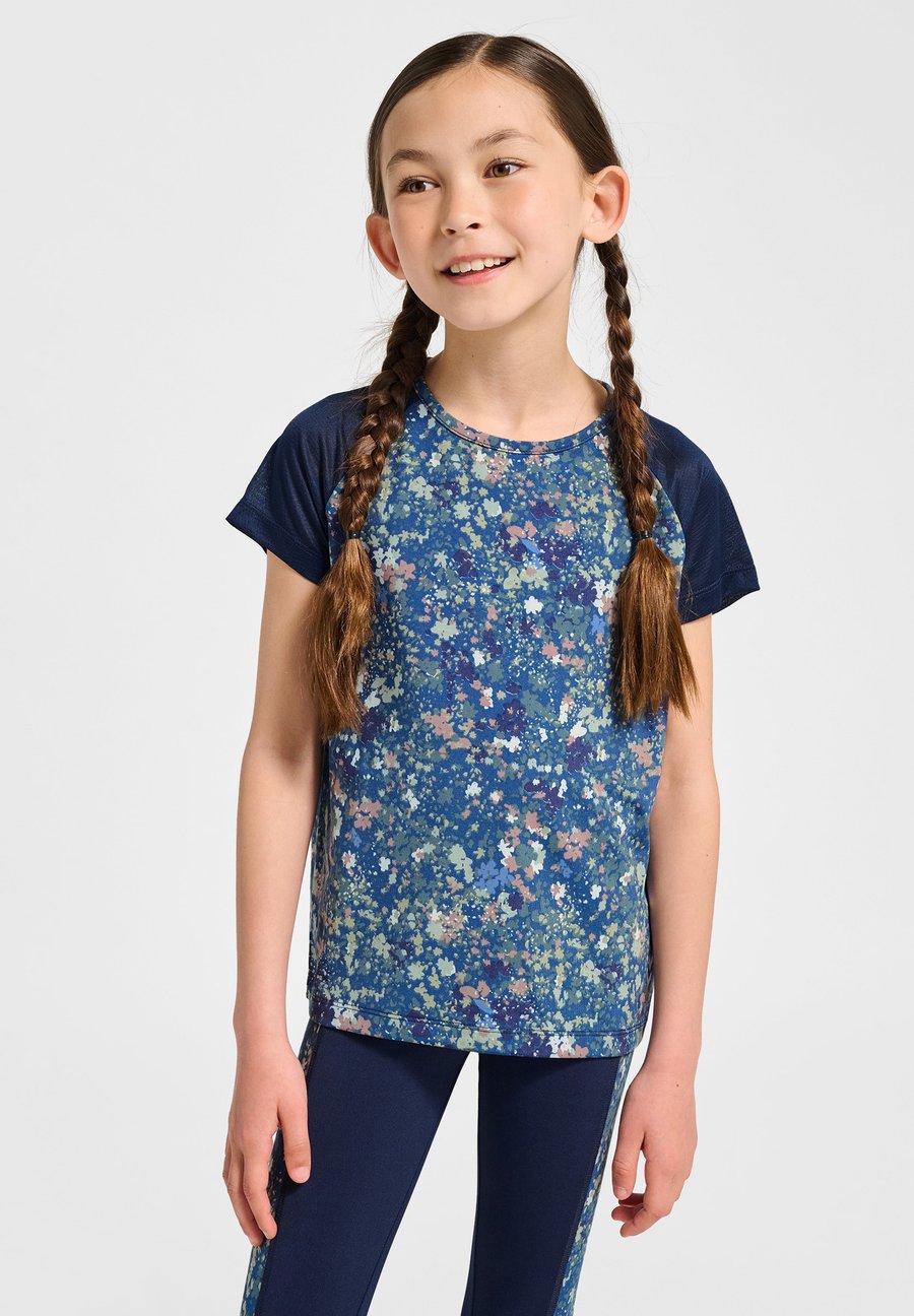Футболка Hummel MIX S/S, Dress Blues Riverside/Blue — фото 2