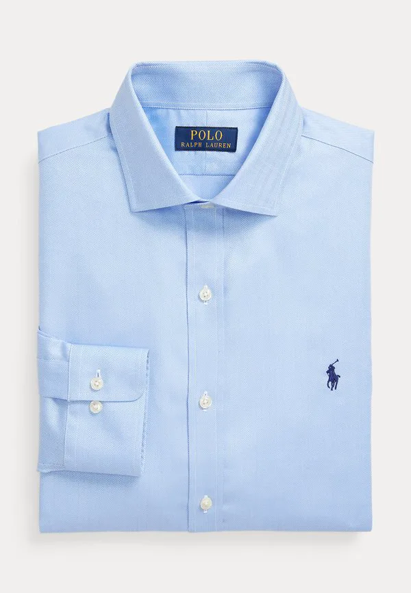 Приталенная рубашка из поплина, формальная рубашка Polo Ralph Lauren, Blue — фото 4