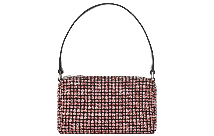 

Alexander Wang Heiress Cow Leather Shoulder Bag, Средняя женская сумка через плечо, розовая