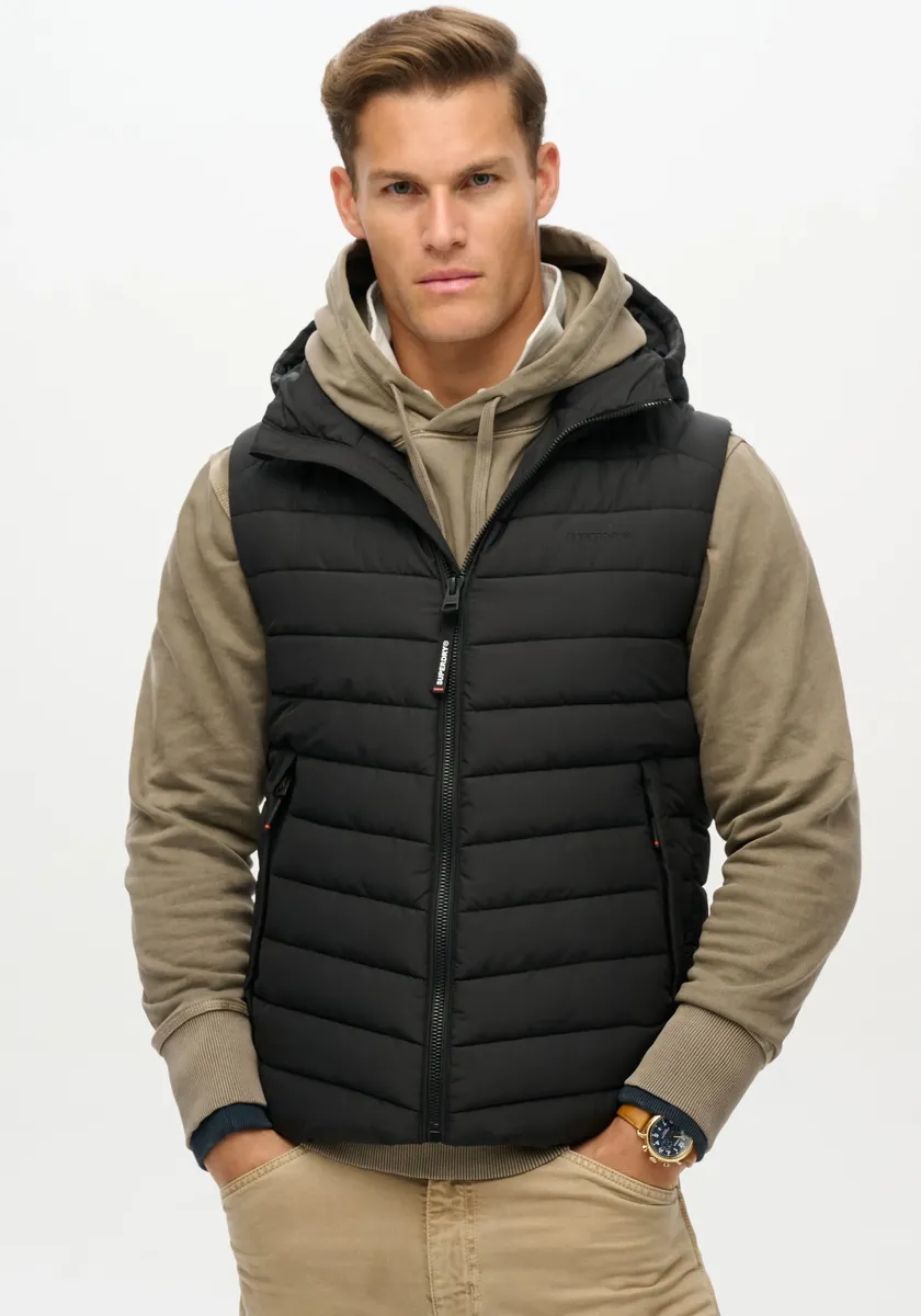 

Стеганый жилет Superdry "ЖИЛЕТ FUJI SPORT PADDED GILET С КАПЮШОНОМ", черный