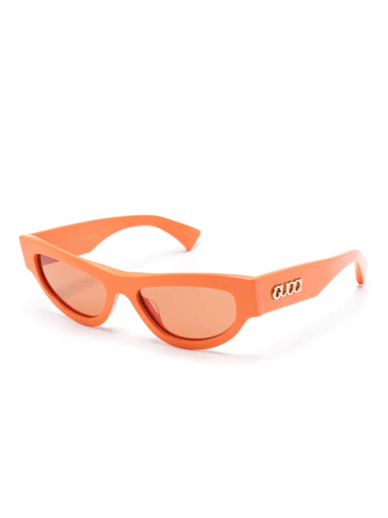 Gucci Eyewear солнцезащитные очки в оправе 'кошачий глаз', оранжевый — фото 2