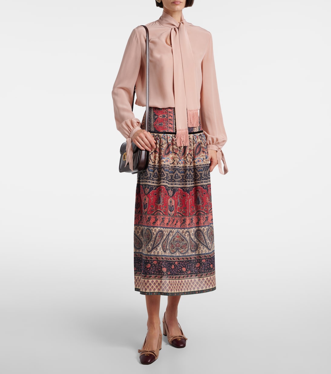Valet Du Roi 60 кожаные туфли-лодочки на ремешке Valentino Garavani, Rose Cannelle/Dark Garnet — фото 3