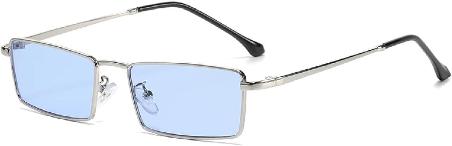 

Солнцезащитные очки с защитой от УФ-излучения UV400 | Металлическая маленькая оправа | Для женщин и мужчин | Для занятий спортом на открытом воздухе и вождения DSVIGF, Blue