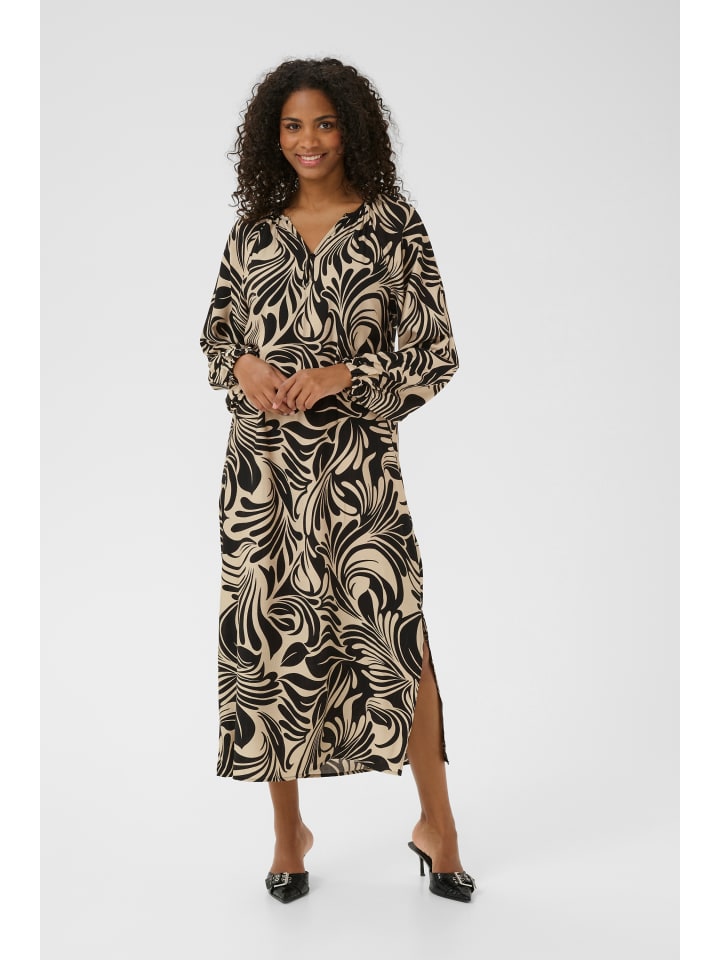 

Kaffe Платье KAcelia А-силуэта, серо-черное с графическим принтом