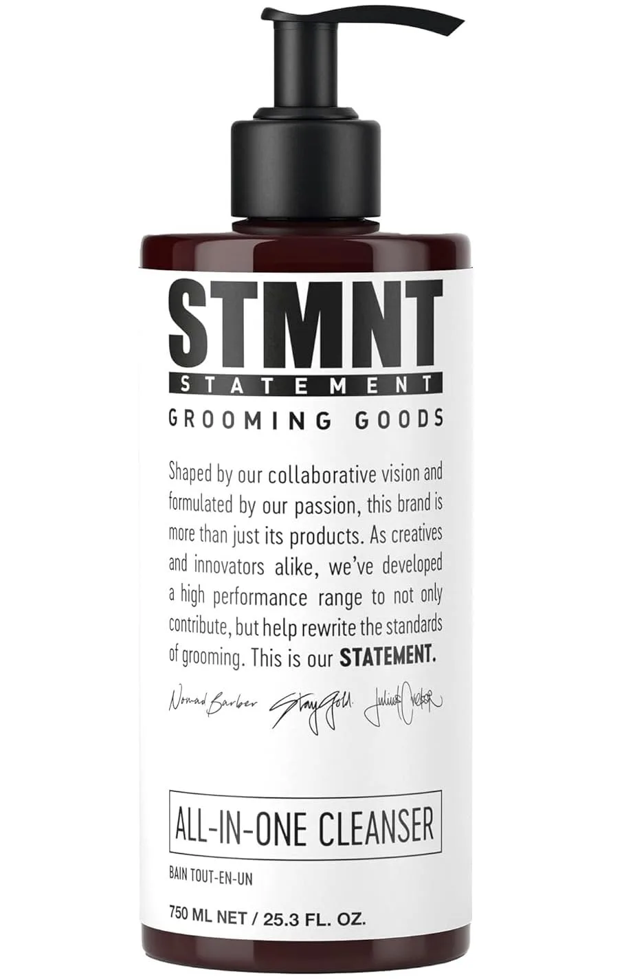 STMNT Grooming Goods Универсальное средство для ежедневного умывания | Без сульфатов SLS/SLES | Формула с усиленным уходом, активированным углем и ментолом, White