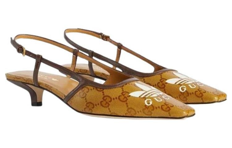 Туфли женские Adidas Originals x Gucci High Heels, коричневый — фото 2