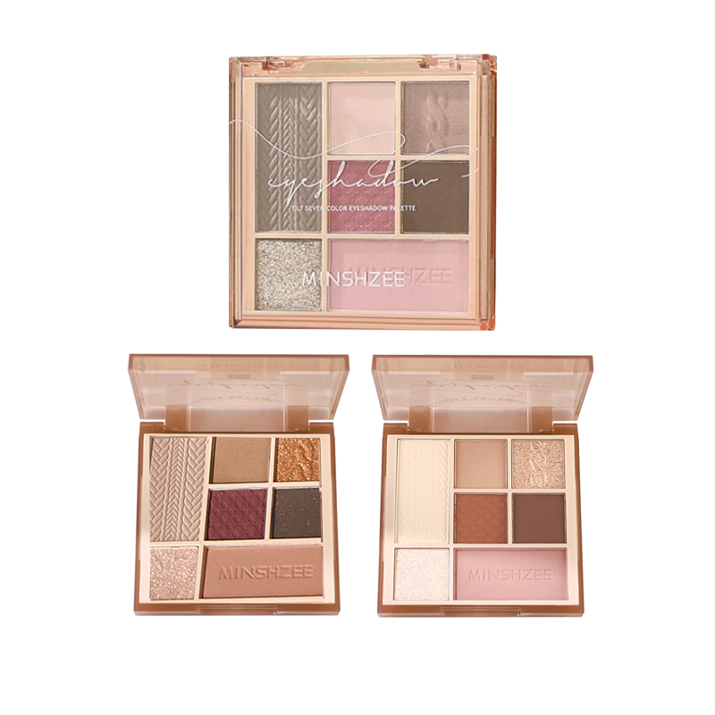 

Палитра теней для век из 7 цветов MINSHZEE, 01#autumn mood tea+02#sunset mountains and seas+03#soft peach