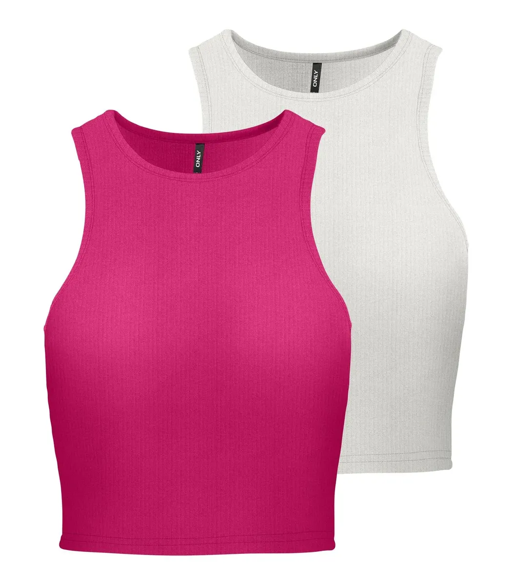 

Only кроп-топ "ONLBELIA S/L CROP TOP CS JRS 2PACK" (упаковка, 2 шт.), фиолетовый