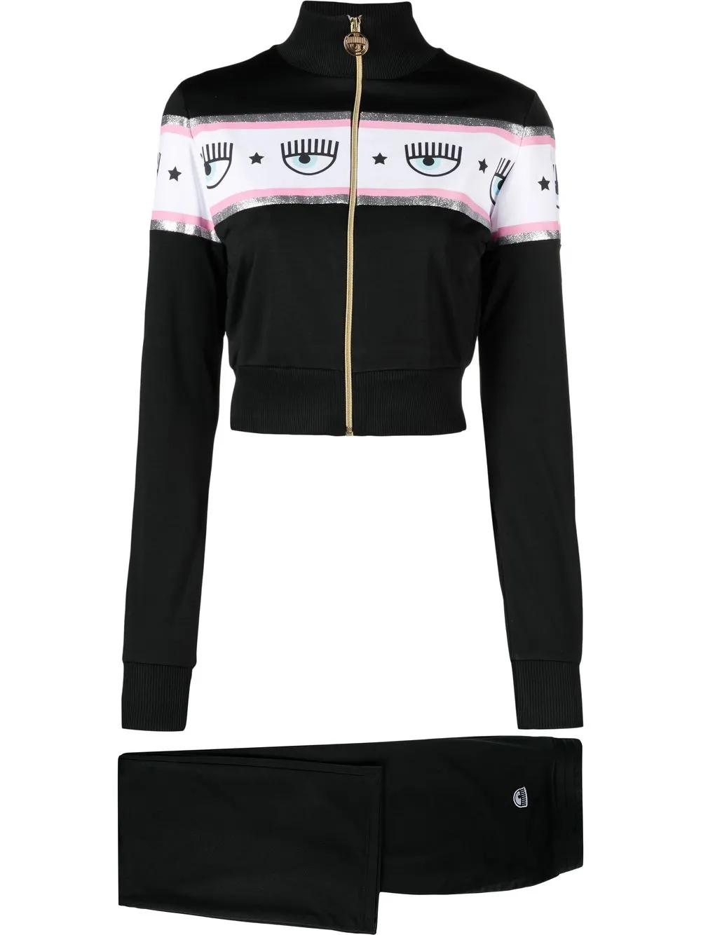 

Брюки с принтом Eye Chiara Ferragni, черный