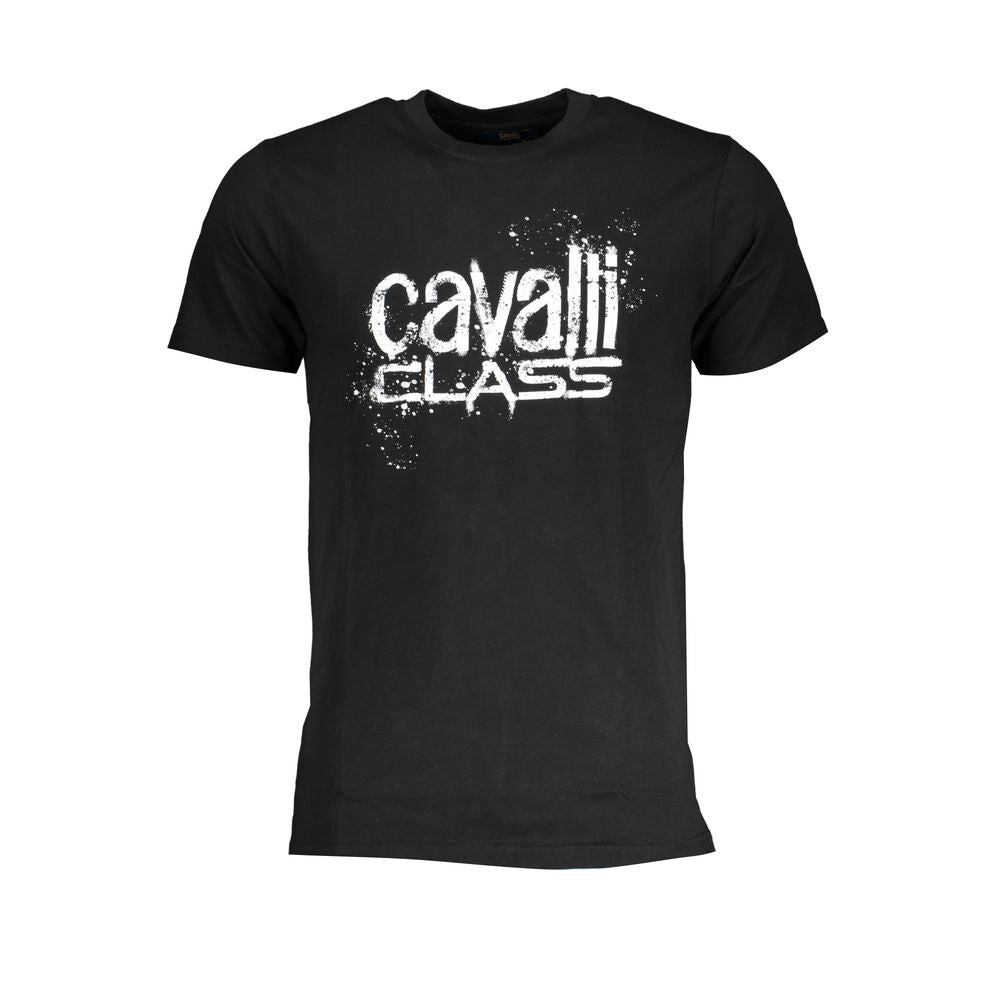 

Хлопковая мужская футболка Cavalli Class, черный