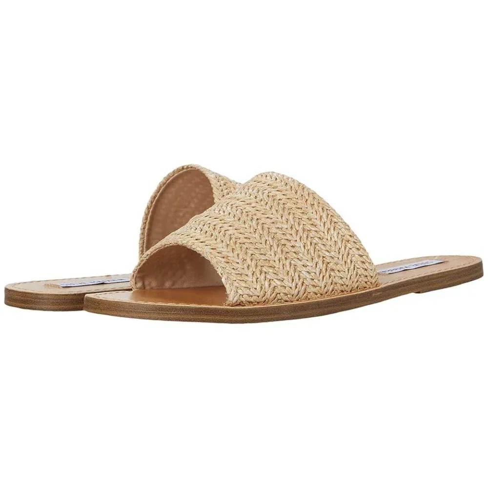 Мужские сандалии Steve Madden Grace с открытым носком и отделкой из рафии, модель RHS7670, бежевый