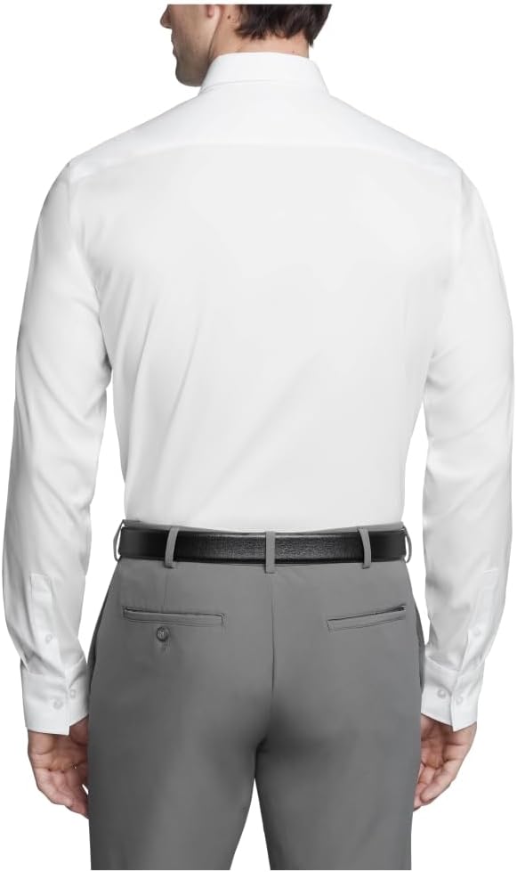 Мужская рубашка Calvin Klein Slim Fit из тонкого хлопкового эластичного материала, Grey — фото 2