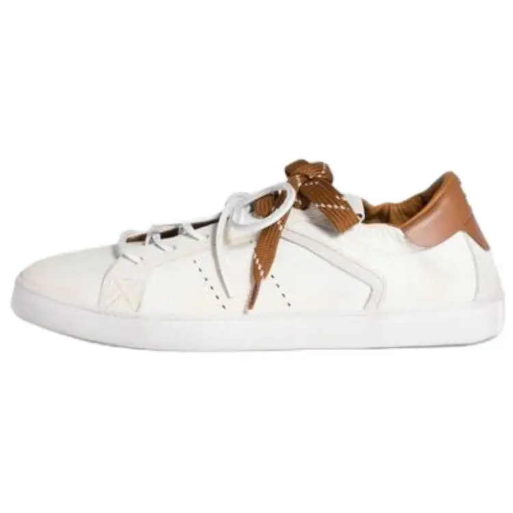MIU MIU Ruches Low top женские скейтерские кроссовки белые коричневые