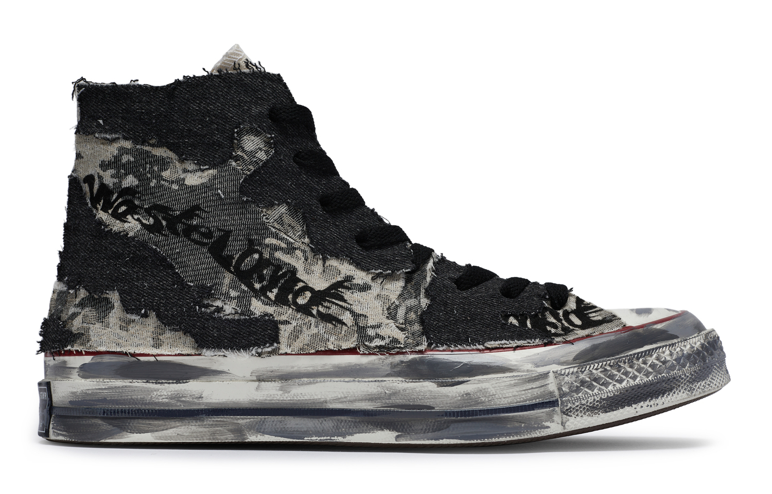 Converse Кроссовки 811 Manufacture Dusty Shadow нескользящие дышащие высокие матерчатые унисекс черные бежевые белые, цвет Black Beige White — фото 2