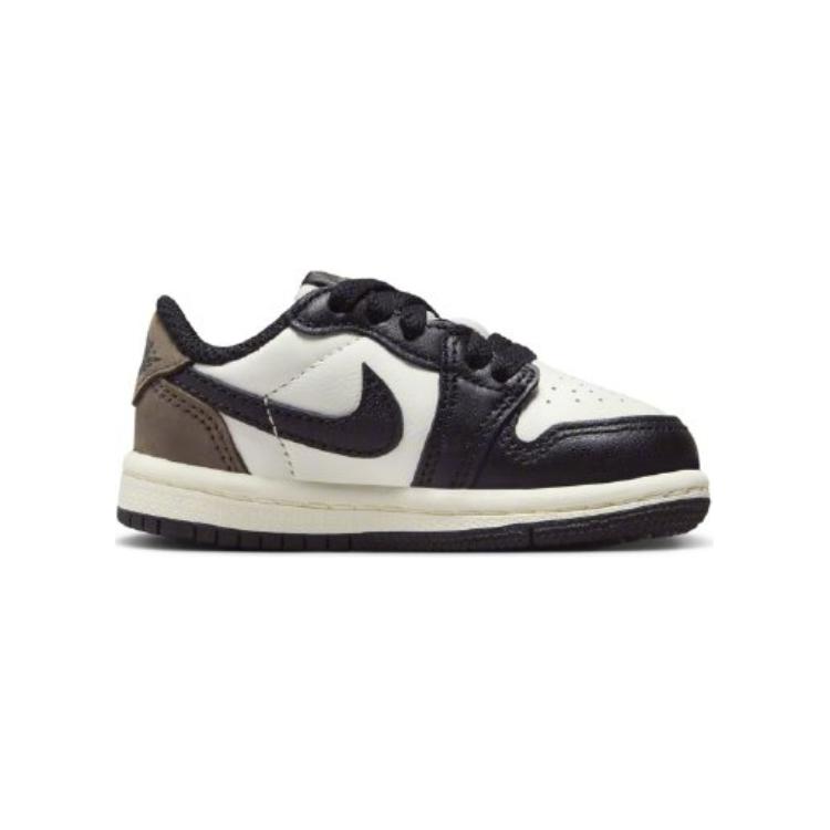 Jordan Air 1 нескользящие износостойкие низкие детские ботинки black white для малышей — фото 3