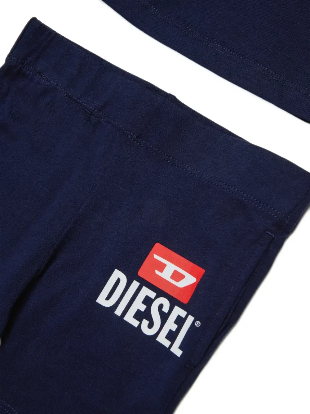 Комплект из топа и шорт с логотипом Diesel Kids, синий — фото 4