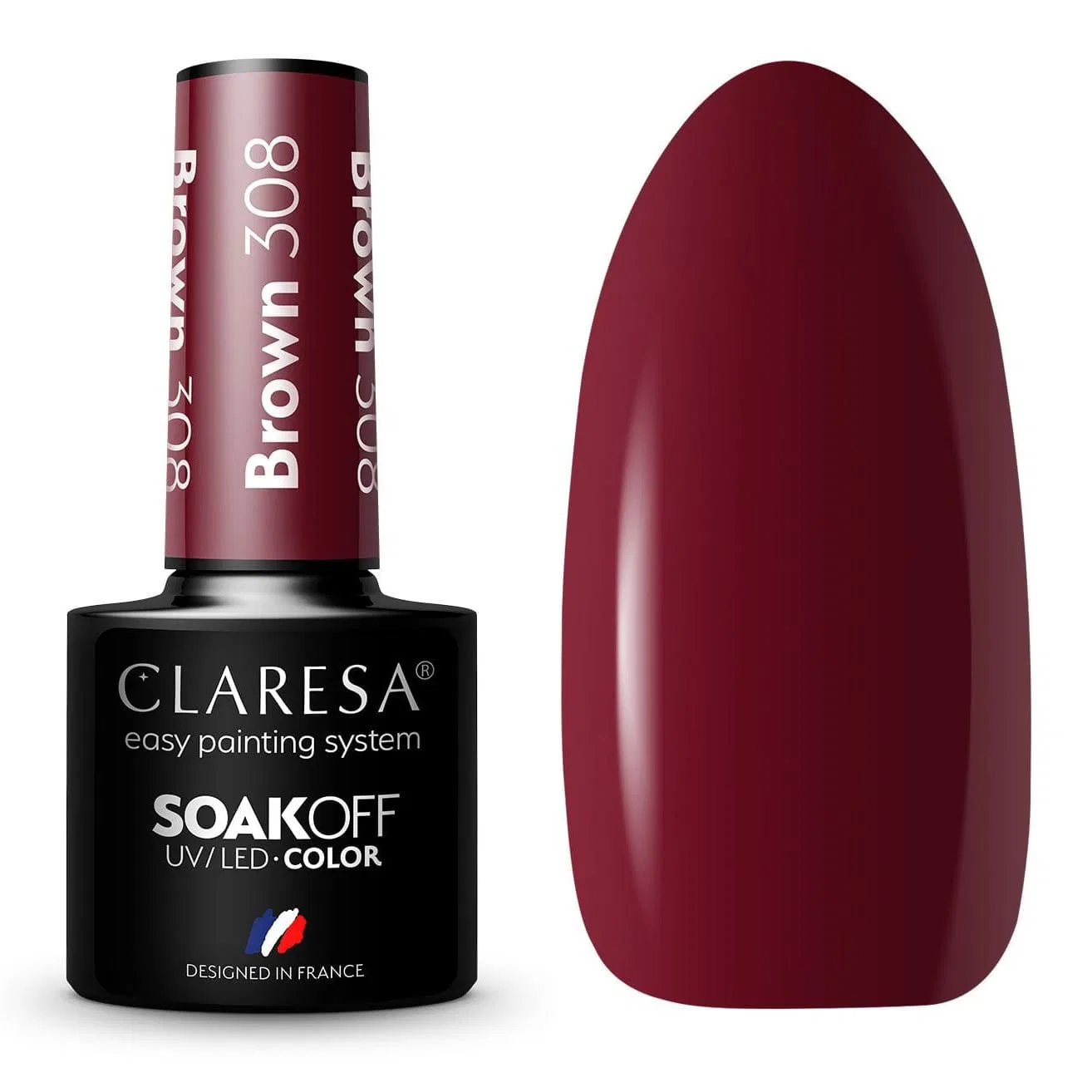 Гель-лак для ногтей Claresa UV LED, коричневый, 5 мл Claresa