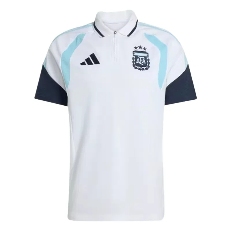 Поло унисекс белое с круглым вырезом прямой крой Adidas, White