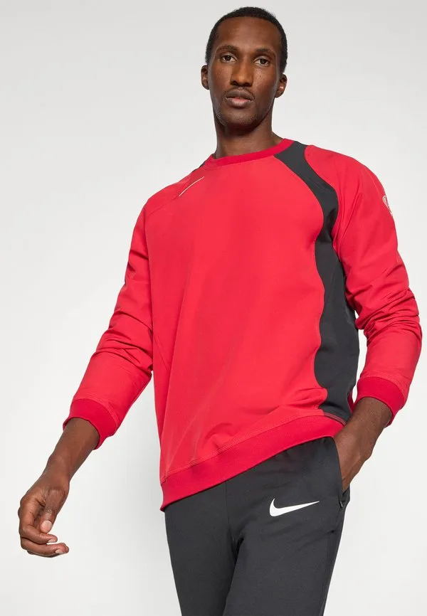 Футболка с длинными рукавами t90 с круглым вырезом Nike Performance, Gym Red/Black/Sail — фото 4