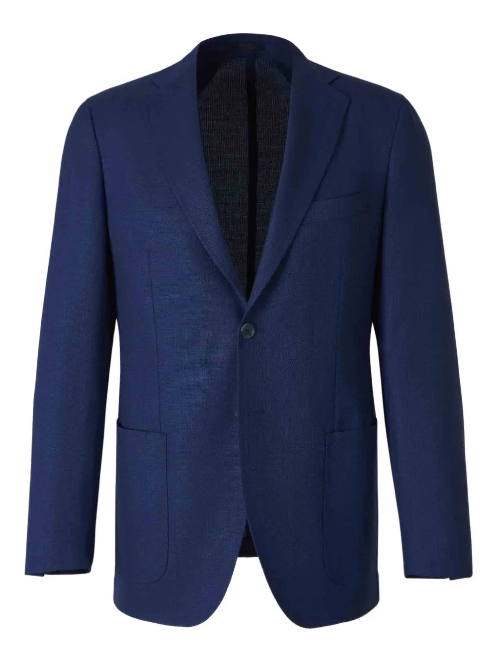 

Шерстяной однобортный пиджак Scabal, синий