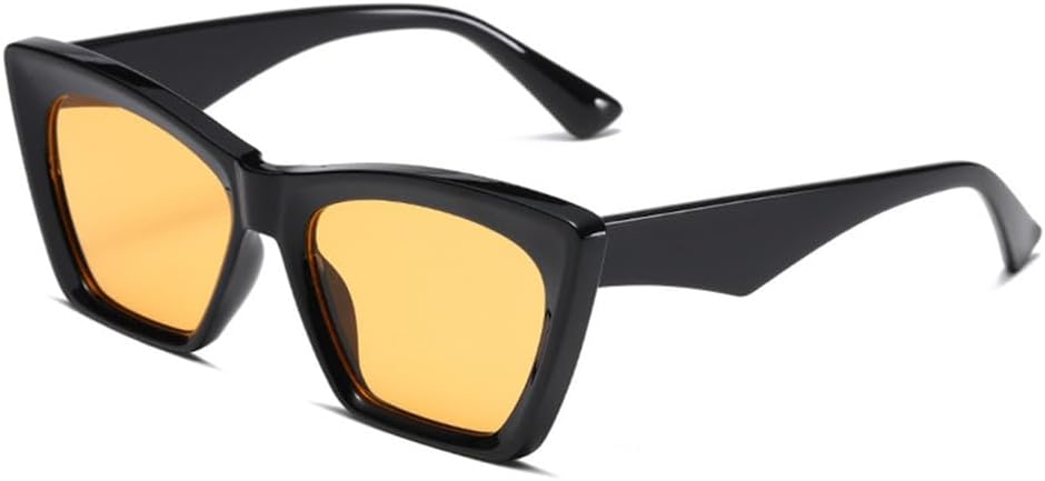 

Солнцезащитные очки UV400 с эффектом «кошачий глаз» и плавным переходом цвета, подходят для женщин и мужчин, для бега и занятий спортом на открытом воздухе UYPTK, Black Yellow