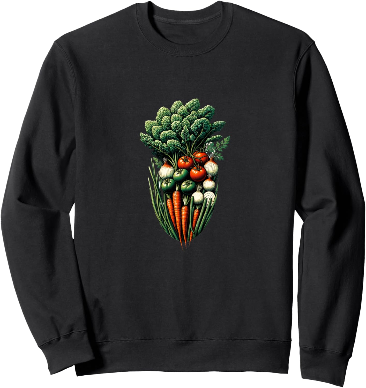 

Ретро-толстовка с овощами для любителей овощей Retro Veggie Lovers, черный