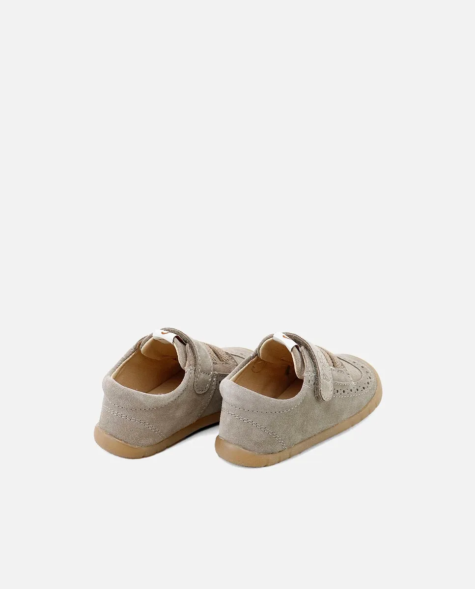 Детские босоножки barefoot из кожи с липучкой Eli 1957, бежевый — фото 2