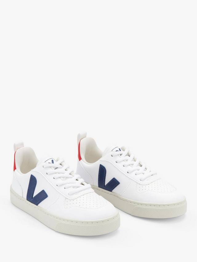 

Детские кроссовки V-10 со шнуровкой VEJA, White/Cobalt