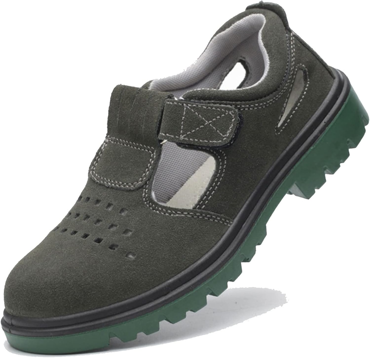 

Защитные кроссовки для мужчин и женщин с стальным носком, дышащие, легкие, пробоностойкие кроссовки с противоскользящей подошвой (Цвет: зеленый, Размер: 8.5 US) Hisxus