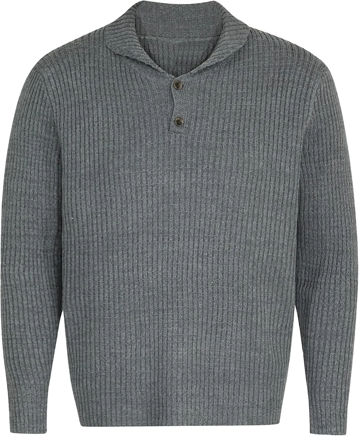 Мужской пуловер с воротником-шалькой и косой Slim Fit — фото 4