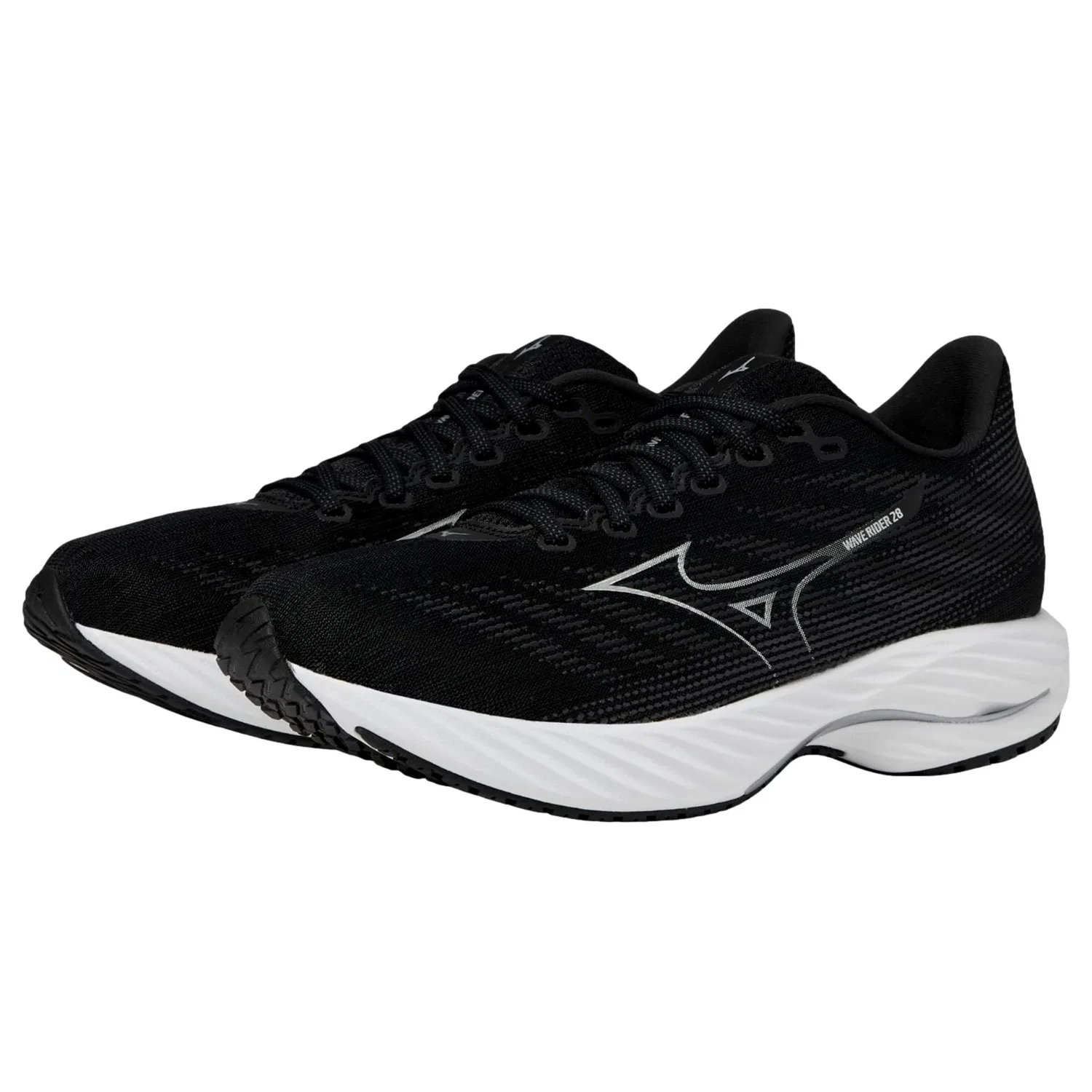 Кроссовки Mizuno Wave Rider 28 Black / Silver 411458.9073, мужские — фото 4