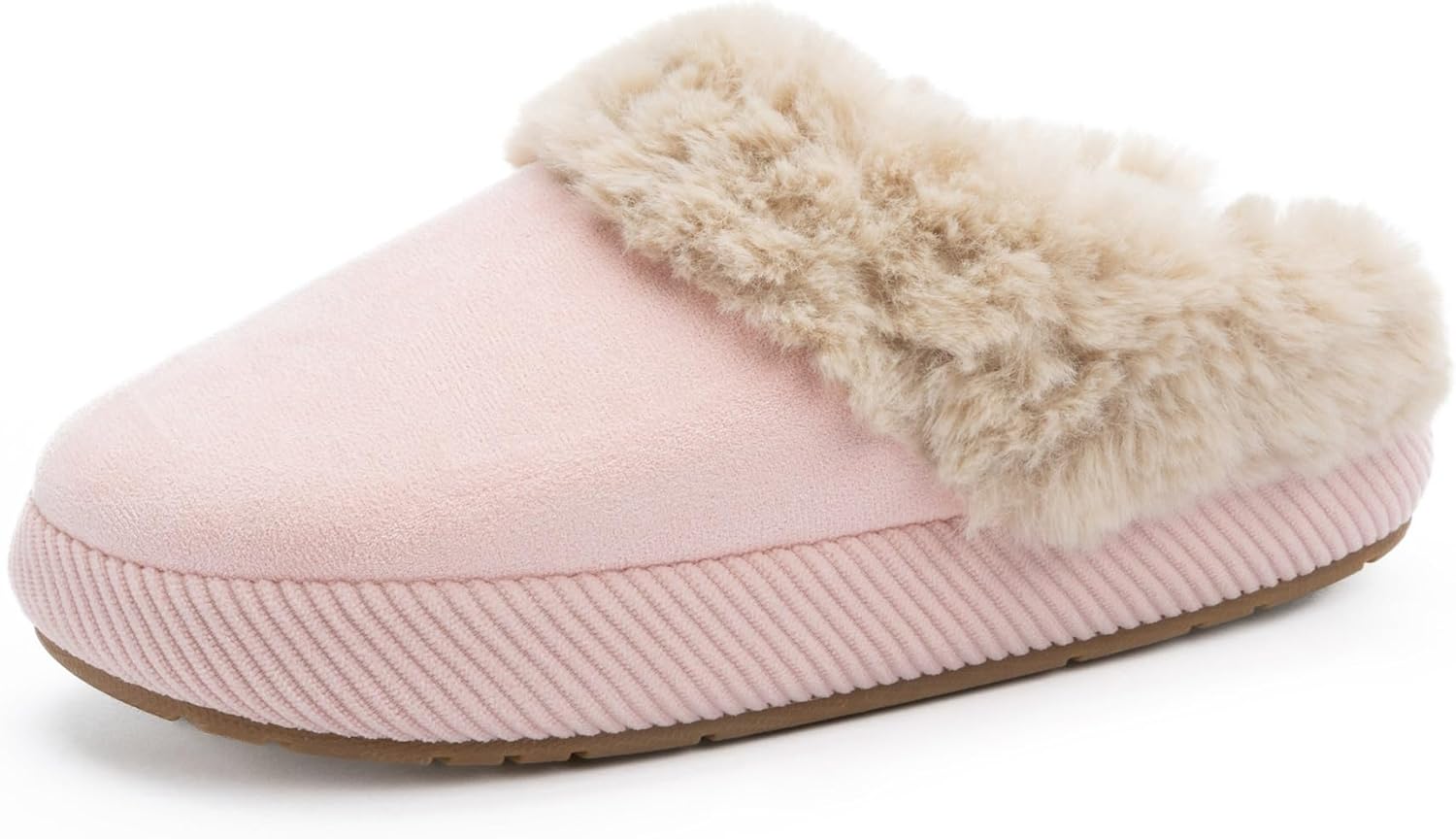 

Тапочки Chantomoo для женщин и мужчин с эффектом памяти, домашние, верх из искусственной замши, резиновая подошва, подкладка из искусственного меха, теплые и удобные пушистые домашние тапочки, розовый