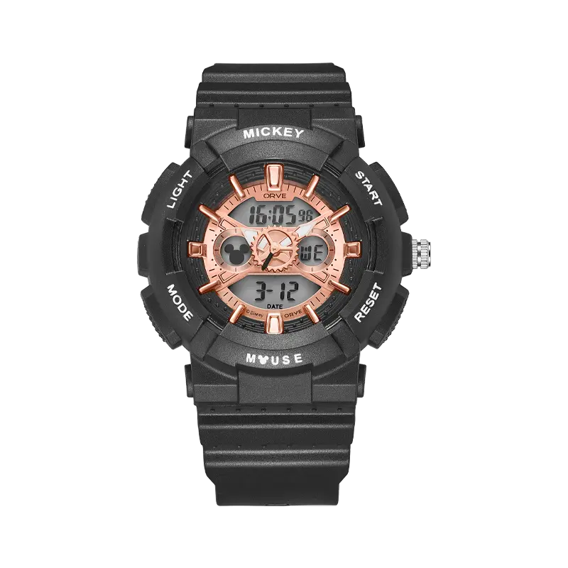 

Disney Часы Mickey Series Electronic+Quartz Movement TPU Strap Watch Unisex Gray Dial