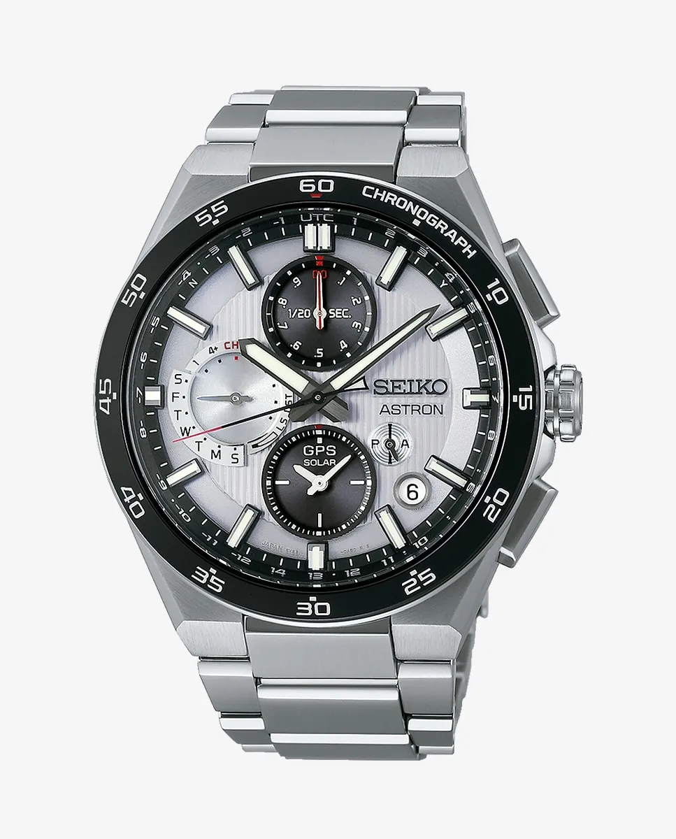

Мужские часы Astron SSH153J1 из стали с серебряным ремешком Seiko, серебряный