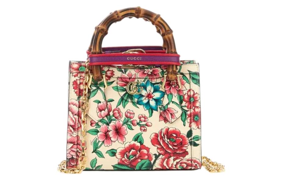 

Сумка-шоппер Diana Bamboo с канвой, Средняя женская сумка, Многоцветный GUCCI