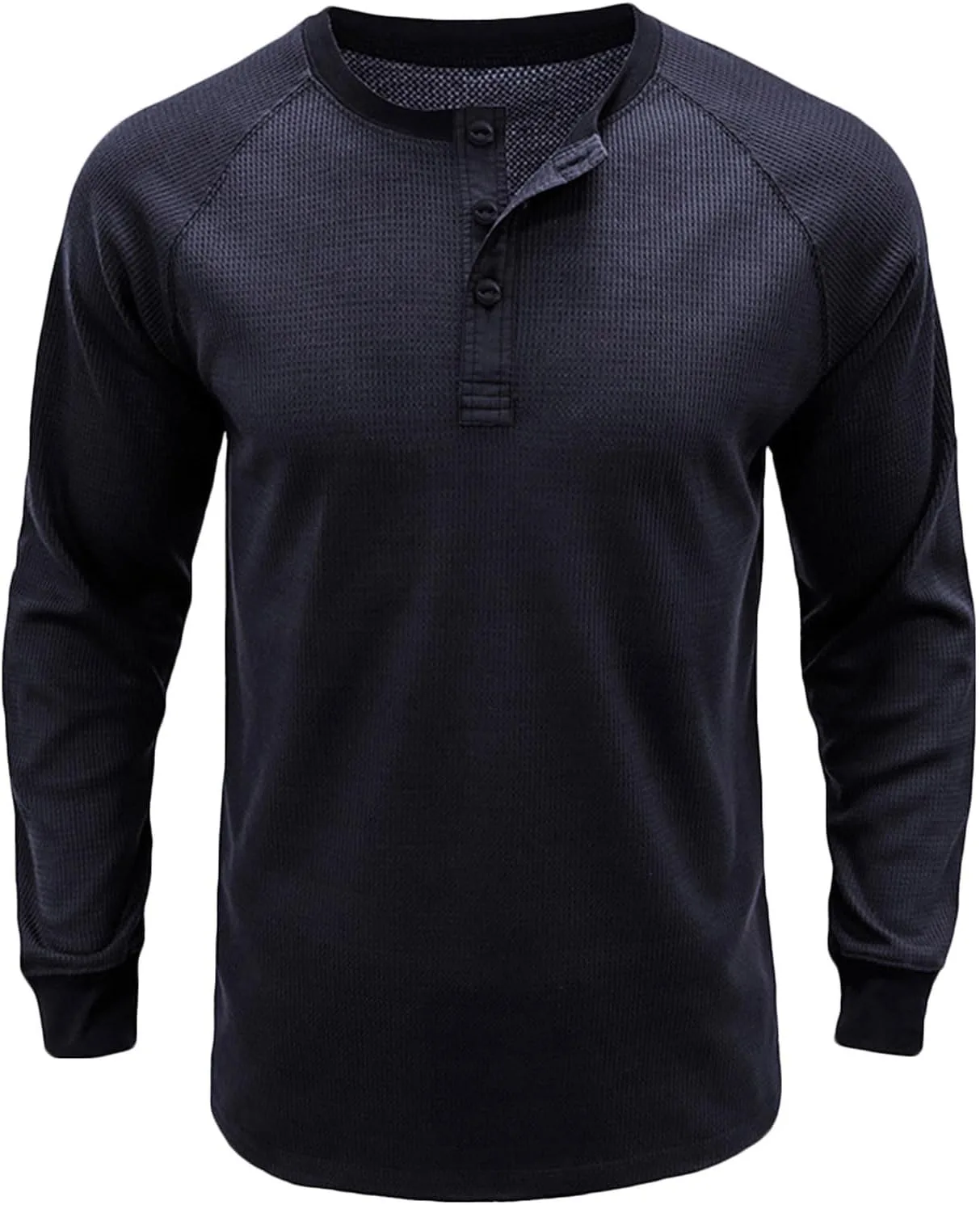 Мужская футболка с длинным рукавом Henley Regular Fit — фото 2