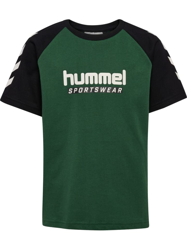 

Футболка Logo T-Shirt S/S зеленого цвета Hummel