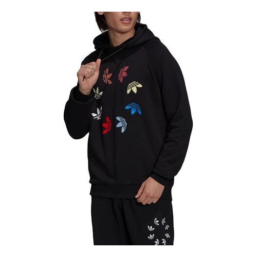 

Толстовка Adidas Originals Adicolor Shattered Trefoil Hoodie 'Black Multi-Color', мультиколор