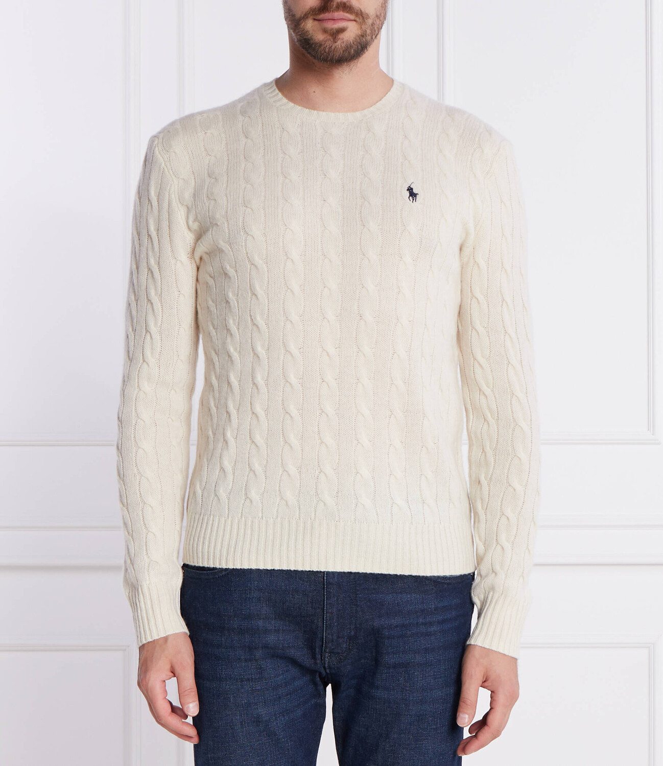 

Свитер POLO RALPH LAUREN Slim Fit, экрю
