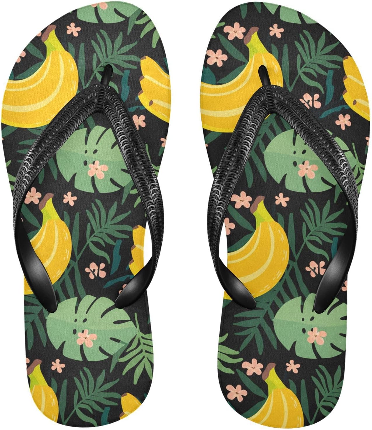 

Женские и мужские пляжные шлепанцы из банановых листьев, черные, резиновые, с подошвой против скольжения, летние тапочки, сандалии для душа и прогулок Sinestour