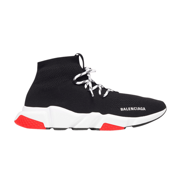 

Кроссовки Balenciaga Speed Lace Up Trainer 'Black Red', черный