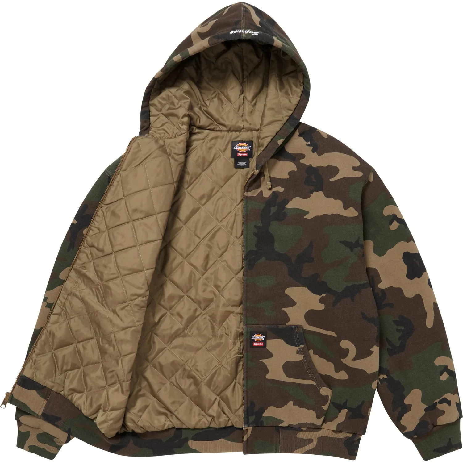 Худи Dickies с капюшоном на утеплителе Supreme, Camouflage — фото 4