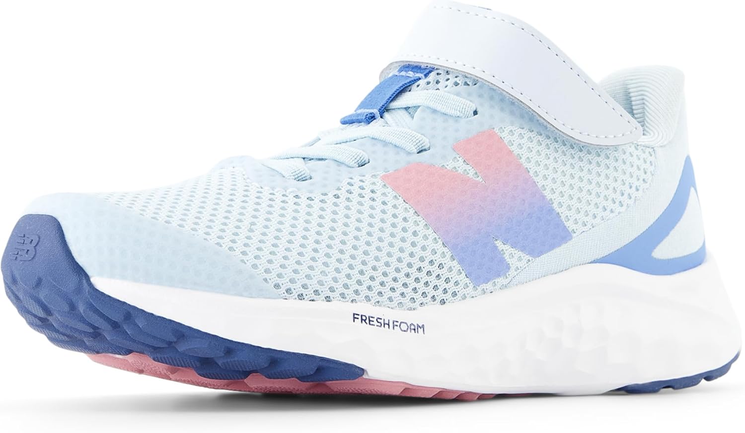 

Кроссовки New Balance Unisex-Child Fresh Foam Arishi V4 с шнуровкой, розовый/голубой