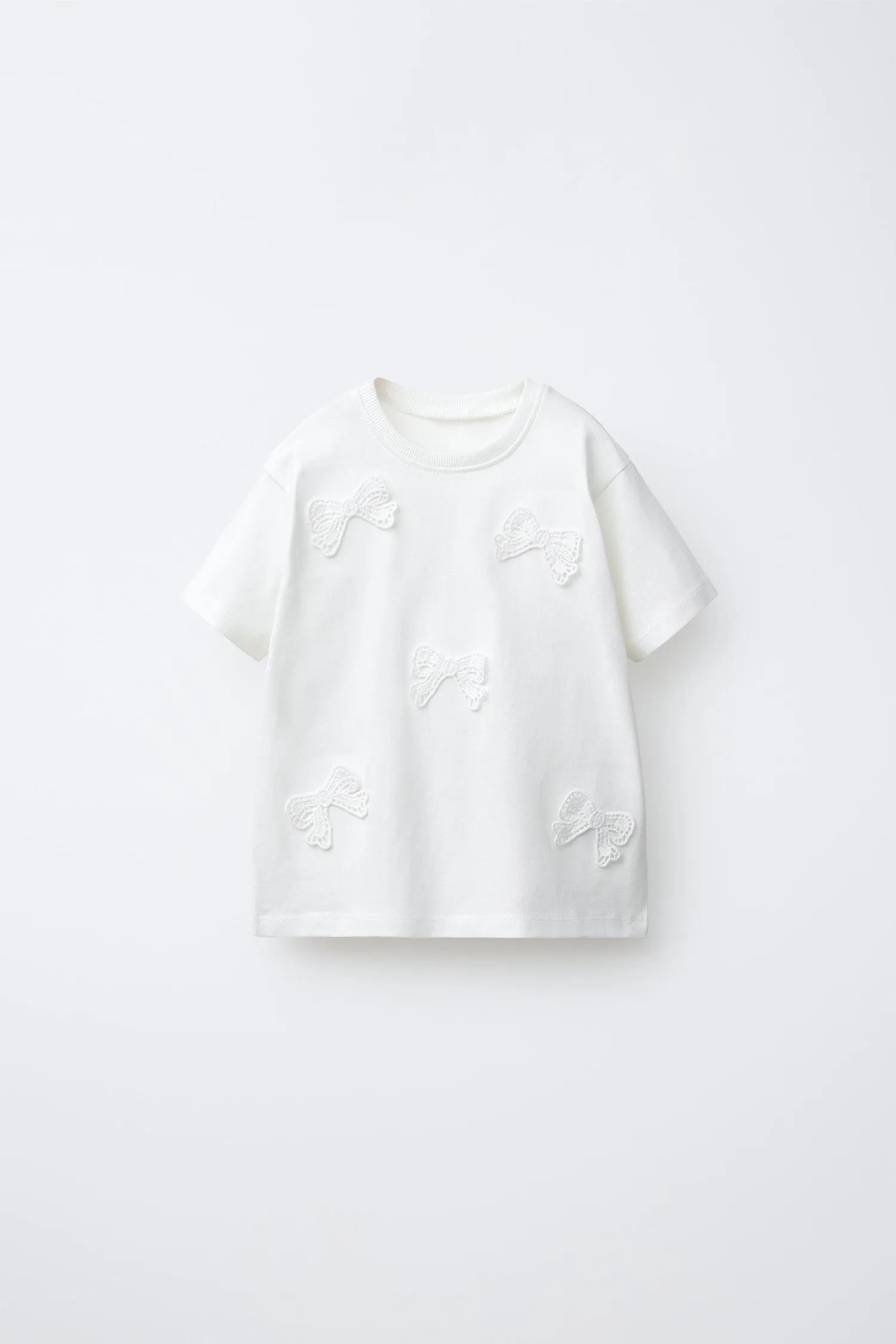 Zara Футболка с вязаным бантом