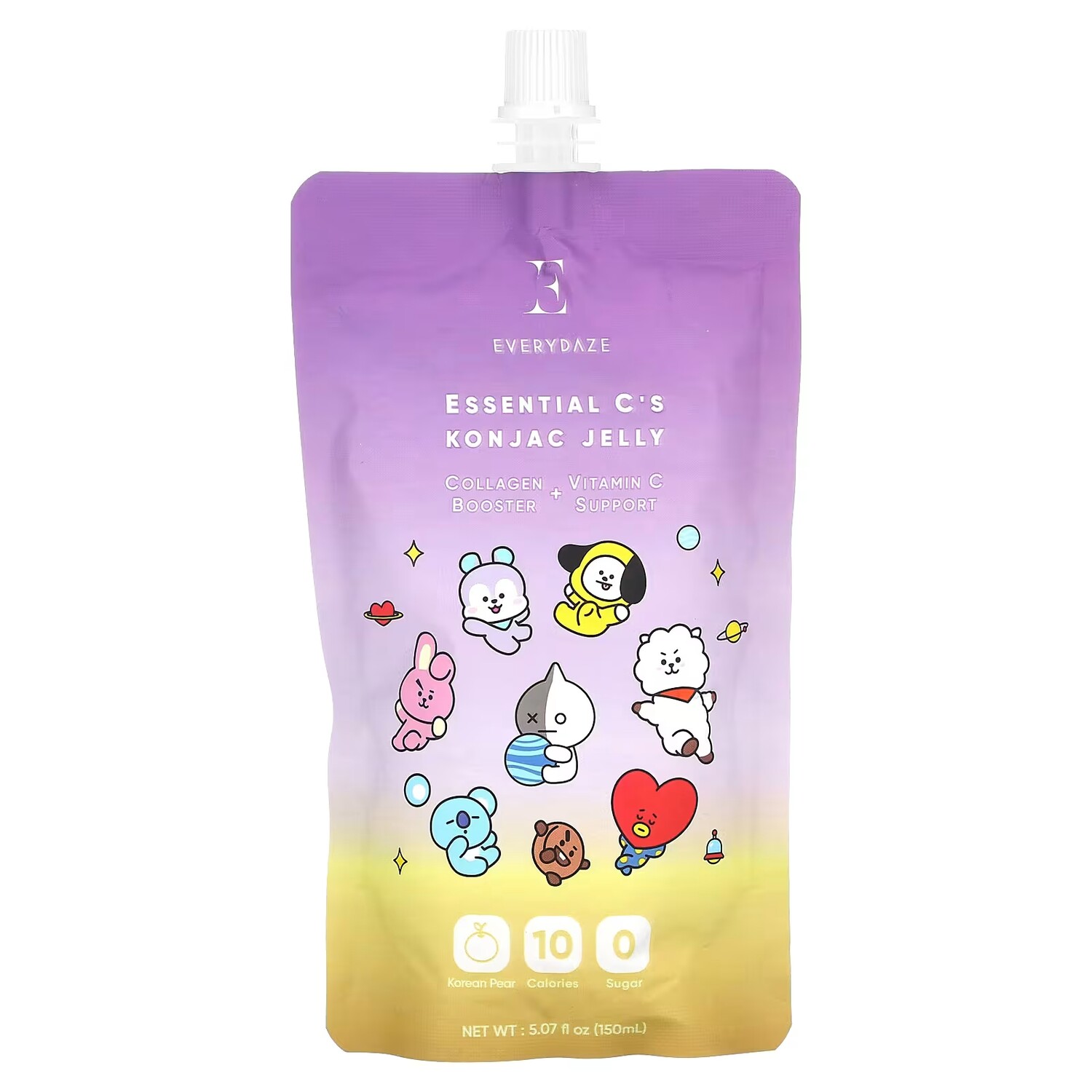 

Everydaze Essential C's Konjac Jelly Корейская груша, 5,07 жидких унций (150 мл)